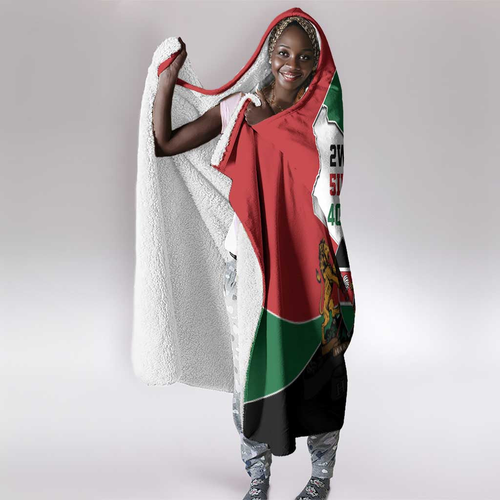 Kenya 254 Hooded Blanket Kenyan Flag Map Double Lion Shield - African Pride