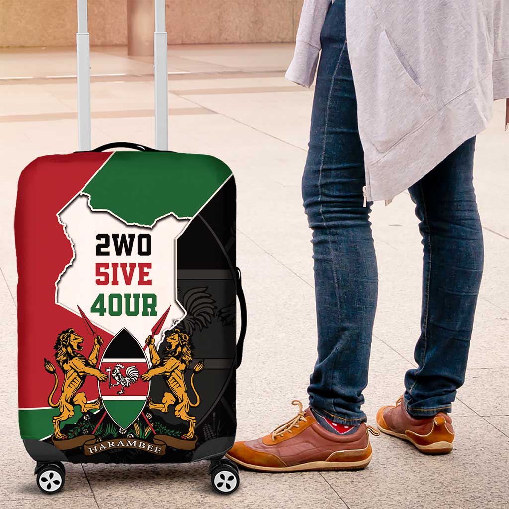Kenya 254 Luggage Cover Kenyan Flag Map Double Lion Shield - African Pride