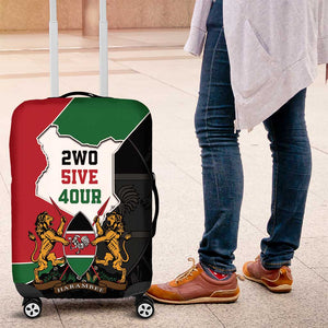 Kenya 254 Luggage Cover Kenyan Flag Map Double Lion Shield - African Pride