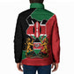 Kenya 254 Padded Jacket Kenyan Flag Map Double Lion Shield