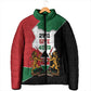 Kenya 254 Padded Jacket Kenyan Flag Map Double Lion Shield
