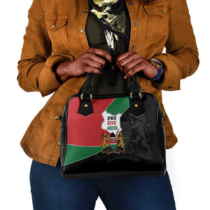 Kenya 254 Shoulder Handbag Kenyan Flag Map Double Lion Shield - African Pride