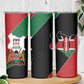 Kenya 254 Skinny Tumbler Kenyan Flag Map Double Lion Shield - African Pride