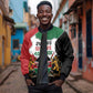 Kenya 254 Sleeve Zip Bomber Jacket Kenyan Flag Map Double Lion Shield - African Pride