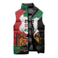 Kenya 254 Sleeveless Puffer Jacket Kenyan Flag Map Double Lion Shield
