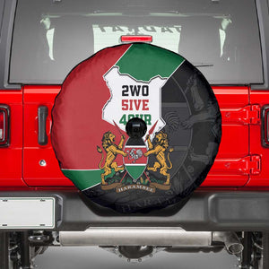 Kenya 254 Spare Tire Cover Kenyan Flag Map Double Lion Shield - African Pride