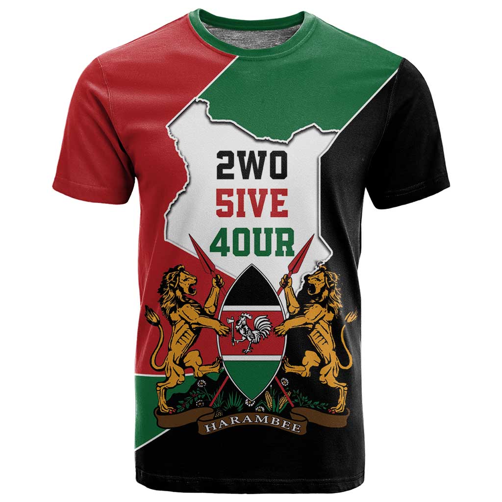 Kenya 254 T shirt Kenyan Flag Map Double Lion Shield - African Pride