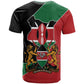 Kenya 254 T shirt Kenyan Flag Map Double Lion Shield - African Pride