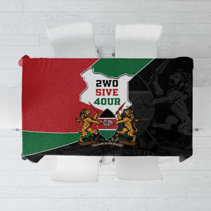 Kenya 254 Tablecloth Kenyan Flag Map Double Lion Shield - African Pride
