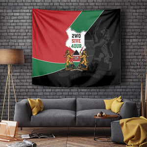 Kenya 254 Tapestry Kenyan Flag Map Double Lion Shield - African Pride