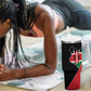 Kenya 254 Tumbler With Handle Kenyan Flag Map Double Lion Shield - African Pride