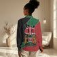 Kenya 254 Women Casual Shirt Kenyan Flag Map Double Lion Shield - African Pride
