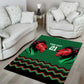 Custom Cricket Africa Kenya Area Rug Green Lion Head with Kenyan Pattern - African Pride