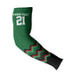 Custom Cricket Africa Kenya Arm Sleeves Green Lion Head Kenyan Pattern