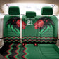 Custom Cricket Africa Kenya Back Car Seat Cover Green Lion Head with Kenyan Pattern - African Pride