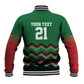 Custom Cricket Africa Kenya Baseball Jacket Green Lion Head with Kenyan Pattern - African Pride