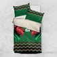 Custom Cricket Africa Kenya Bedding Set Green Lion Head with Kenyan Pattern - African Pride
