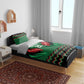 Custom Cricket Africa Kenya Bedding Set Green Lion Head with Kenyan Pattern - African Pride