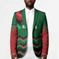 Custom Cricket Africa Kenya Blazer Green Lion Head Kenyan Pattern