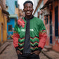 Custom Cricket Africa Kenya Bomber Jacket Green Lion Head with Kenyan Pattern - African Pride