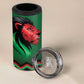 Custom Cricket Africa Kenya 4 in 1 Can Cooler Tumbler Green Lion Head with Kenyan Pattern - African Pride