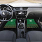 Custom Cricket Africa Kenya Car Mats Green Lion Head with Kenyan Pattern - African Pride