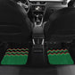 Custom Cricket Africa Kenya Car Mats Green Lion Head with Kenyan Pattern - African Pride