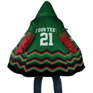 Custom Cricket Africa Kenya Cloak Green Lion Head Kenyan Pattern