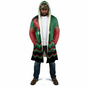 Custom Cricket Africa Kenya Cloak Green Lion Head Kenyan Pattern