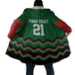 Custom Cricket Africa Kenya Cloak Green Lion Head Kenyan Pattern
