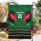 Custom Cricket Africa Kenya Garden Flag Green Lion Head with Kenyan Pattern - African Pride