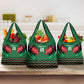 Custom Cricket Africa Kenya Grocery Bag Green Lion Head with Kenyan Pattern - African Pride