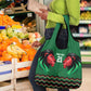 Custom Cricket Africa Kenya Grocery Bag Green Lion Head with Kenyan Pattern - African Pride