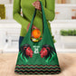 Custom Cricket Africa Kenya Grocery Bag Green Lion Head with Kenyan Pattern - African Pride