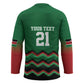 Custom Cricket Africa Kenya Hockey Jersey Green Lion Head Kenyan Pattern