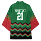 Custom Cricket Africa Kenya Kimono Green Lion Head Kenyan Pattern