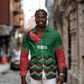 Custom Cricket Africa Kenya Long Sleeve Button Shirt Green Lion Head with Kenyan Pattern - African Pride