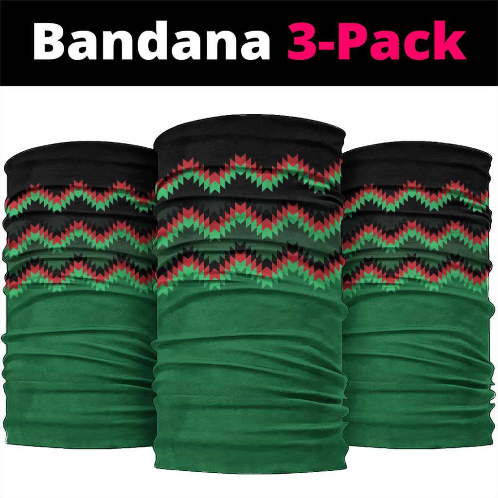 Cricket Africa Kenya Neck Gaiter Green Lion Head with Kenyan Pattern - African Pride