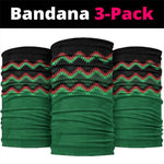 Cricket Africa Kenya Neck Gaiter Green Lion Head with Kenyan Pattern - African Pride