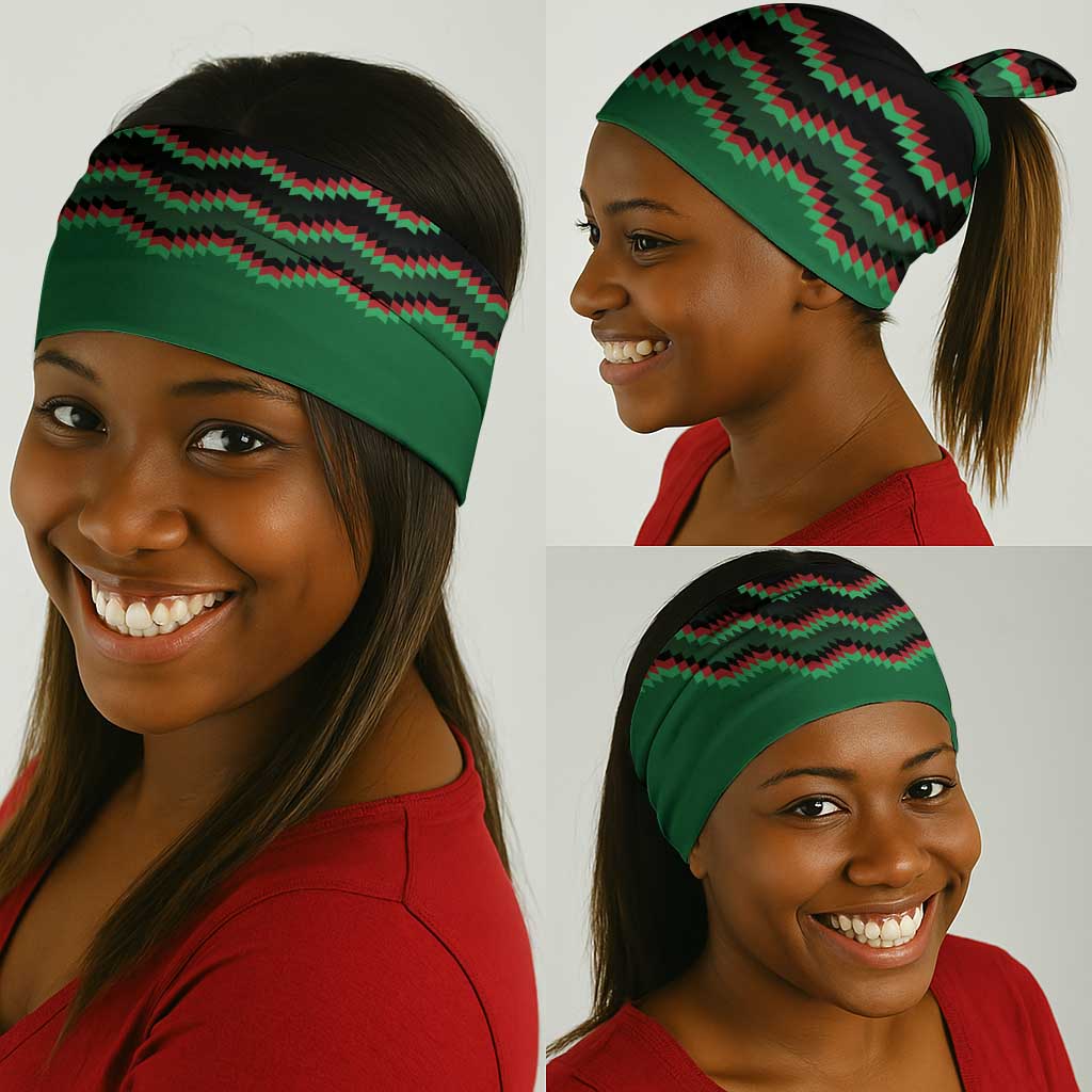 Cricket Africa Kenya Neck Gaiter Green Lion Head with Kenyan Pattern - African Pride