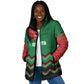 Custom Cricket Africa Kenya Padded Jacket Green Lion Head Kenyan Pattern