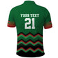 Custom Cricket Africa Kenya Polo Shirt Green Lion Head with Kenyan Pattern - African Pride