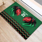 Custom Cricket Africa Kenya Rubber Doormat Green Lion Head with Kenyan Pattern - African Pride