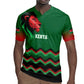 Custom Cricket Africa Kenya Rugby Jersey Green Lion Head with Kenyan Pattern - African Pride