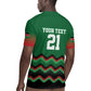 Custom Cricket Africa Kenya Rugby Jersey Green Lion Head with Kenyan Pattern - African Pride