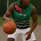 Custom Cricket Africa Kenya Sleeveless Hoodie Green Lion Head with Kenyan Pattern - African Pride