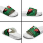 Custom Cricket Africa Kenya Slide Sandals Green Lion Head Kenyan Pattern