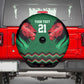 Custom Cricket Africa Kenya Spare Tire Cover Green Lion Head with Kenyan Pattern - African Pride