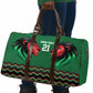 Custom Cricket Africa Kenya Travel Bag Green Lion Head Kenyan Pattern