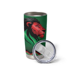 Custom Cricket Africa Kenya Tumbler Cup Green Lion Head with Kenyan Pattern - African Pride